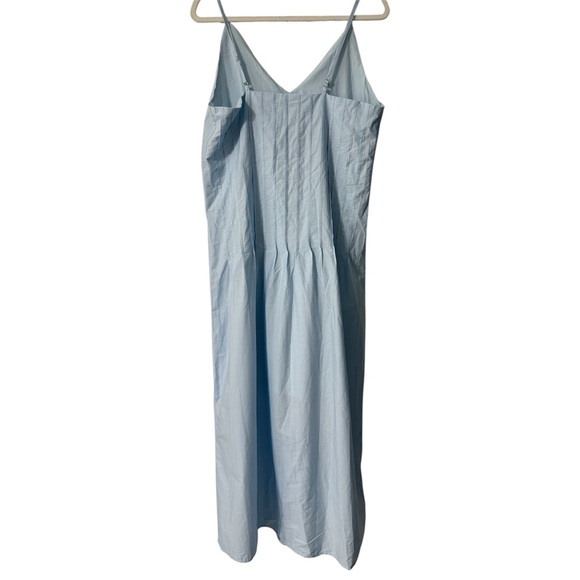 Light Blue Cotton Spaghetti Strap Dress - Picture 2 of 3